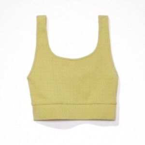 American Eagle Sleeveless Cotton Super Cropped Tank Top Women Size Medium